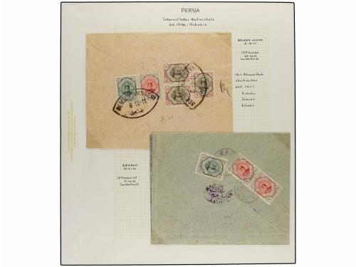 ✉ IRAN. 1911-21 issue. Seventeen covers, diverse frankings. 