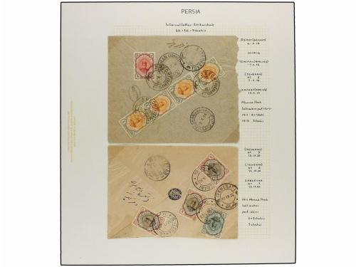 ✉ IRAN. 1911-21 issue. Fourteen covers, diverse frankings. (