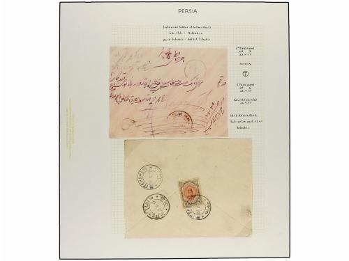 ✉ IRAN. 1911-21 issue. Nine covers with POSTAGE DUE markings