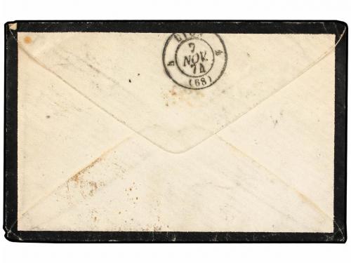 ✉ JAPON. 1874. NAGASAKI a LYON (Francia). Carta con el texto