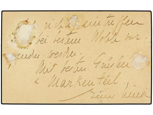 ✉ MARRUECOS. 1903. TANGER a ALEMANIA. Tarjeta entero postal 
