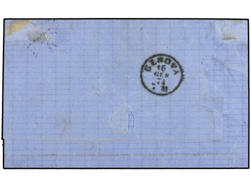 ✉ ESPAÑA. Ed. 133, 137. 1874. BARCELONA a GÉNOVA. 10 cts. ve