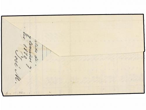 ✉ ESPAÑA. Ed. 102, 104. 1870. MÁLAGA a OSUNA. 1 mils. violet