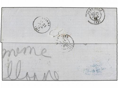 ✉ ARGENTINA. 1874. BUENOS AYRES a FRANCIA. Circulada con sel