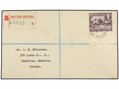 ✉ GUAYANA BRITANICA. Sg. 288/300. 1935. BRITISH GUIANA to CA