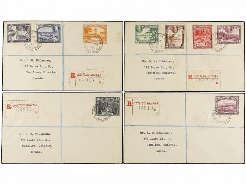 ✉ GUAYANA BRITANICA. Sg. 288/300. 1935. BRITISH GUIANA to CA