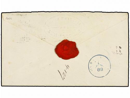 ✉ MAURICIO. Sg. 103, 105 (2). 1889. MAURITIUS to ST. PIERRE 