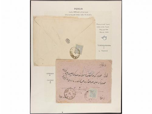 ✉ IRAN. 1900-02. Six covers, diverse frankings (see web). 