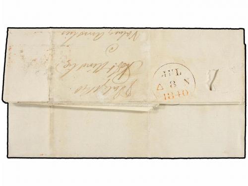 ✉ GRAN BRETAÑA. 1840 (July 8). Entire letter franked with 1 