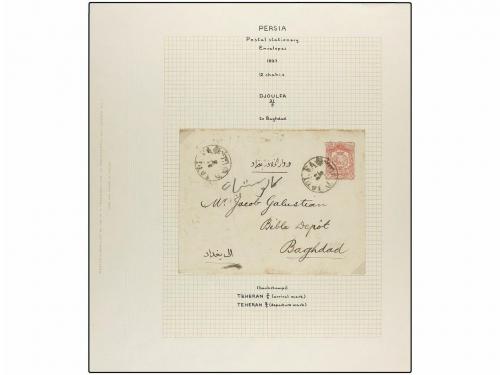 ✉ IRAN. 1898-99. Nine postal stationary envelopes, of 5 ch.,