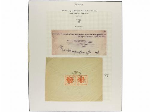✉ IRAN. Sc. 283, 284 (9). 1902. PROVISIONAL ISSUE. (2nd prin