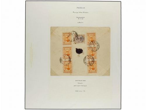 ✉ IRAN. 1922. PROVISIONAL ISSUE. Fifteen covers sent abroad,