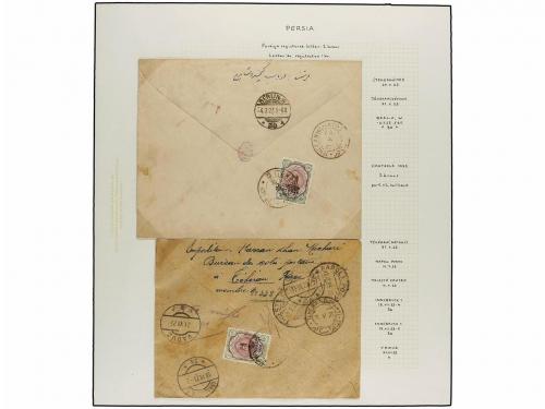 ✉ IRAN. 1922. PROVISIONAL ISSUE. Fifteen covers sent abroad,