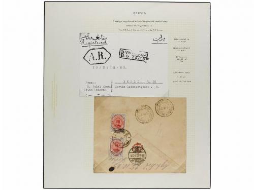 ✉ IRAN. 1922. PROVISIONAL ISSUE. Fifteen covers sent abroad,