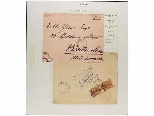 ✉ IRAN. 1922. PROVISIONAL ISSUE. Fifteen covers sent abroad,