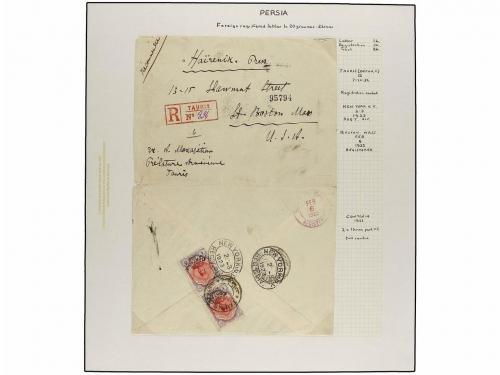 ✉ IRAN. 1922. PROVISIONAL ISSUE. Fifteen covers sent abroad,