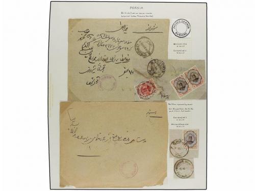 ✉ IRAN. 1916-17. Sixteen covers with BRITISH/INDIAN mark, PA