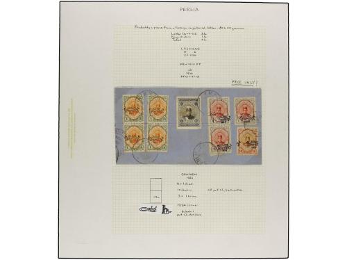 ✉ IRAN. 1922. OVPR. CONTROLE 1922 issue. Thirteen covers (on