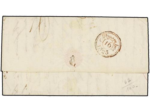 ✉ MAURICIO. 1825. PORT LOUIS to PARÍS. Entire letter, endors