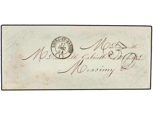 ✉ FRANCIA. 1854. BOURG EN BRESSE a MASSIMY. Sobre con el tex