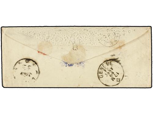 ✉ FRANCIA. Yv. 23. 1864. AMBERIEU a LANDECY (Suiza). 40 cts.
