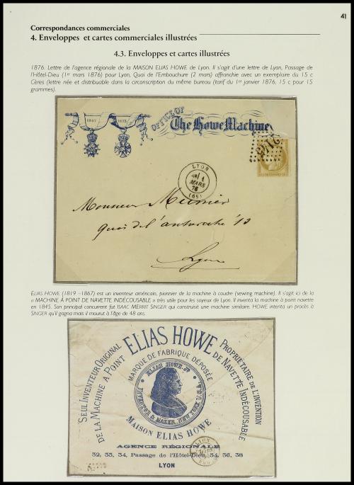✉ FRANCIA. 1826-1876. Colección de 30 cartas con sobres con 