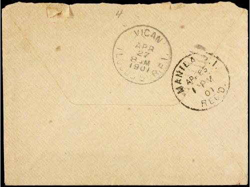 ✉ ESPAÑA. Ed. 242, 244 (3). 1901. Sobre circulado a BANGUED 