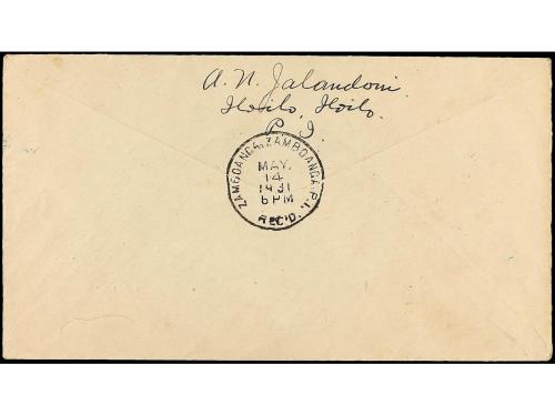 ✉ FILIPINAS. 1931 (12 Mayo). AIR MAIL. ILO ILO a ZAMBOANGA. 