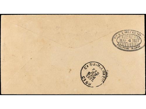 ✉ FILIPINAS. 1927 (18 Febrero). AIR MAIL. MANILA a CEBU y re
