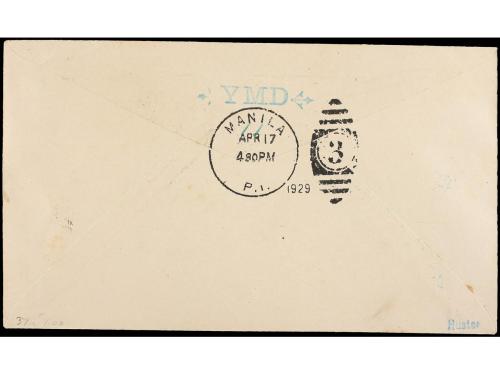 ✉ FILIPINAS. 1929 (11 Abril). AIR MAIL. APARRI a MANILA. 4 c