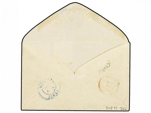 ✉ FRANCIA. Yv. 56, 57. 1875. PARTRENAY a SAIGON (Indochina).