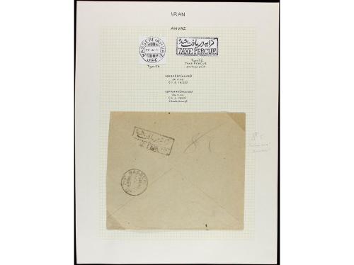 ✉ IRAN. 1919-25. BENDER NASSERI (AHVAZ) to ISFAHAN. 2 unfran