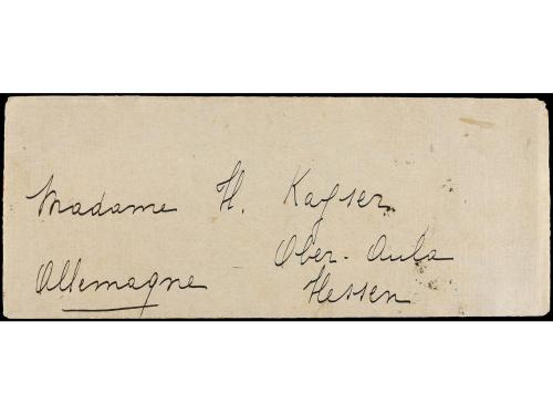 ✉ IRAN. Sc. 427. 1906. TEHERAN to GERMANY. 13 ch. blue Provi