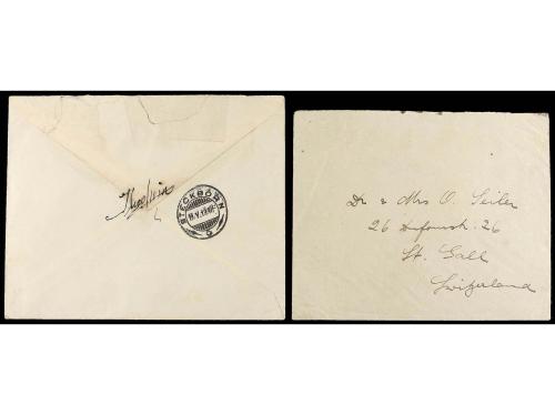 ✉ IRAN. 1913-21. Two covers to SWITZERLAND franked wtih 1 ch