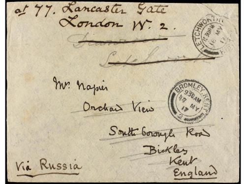 ✉ IRAN. Sc. 544, 548. 1917. TEHERAN to GREAT BRITAIN. 2 ch. 