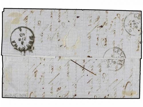 ✉ LEVANTE: CORREO FRANCES. 1863. SMYRNA a GÉNOVA (Italia). 4