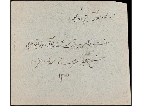 ✉ IRAN. Sc. 593, 600. 1917. NASSIRABAD a MECHED. 3 ch. on 10