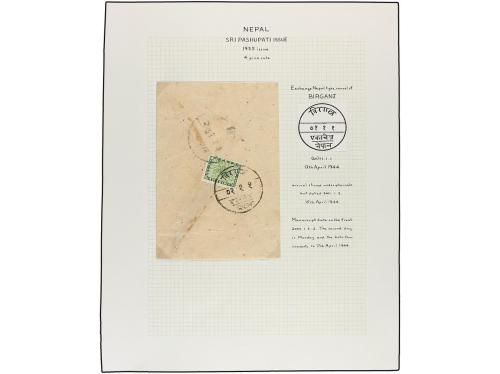 ✉ NEPAL. 1907-41. Ten covers with 4 pies stamps from the 190
