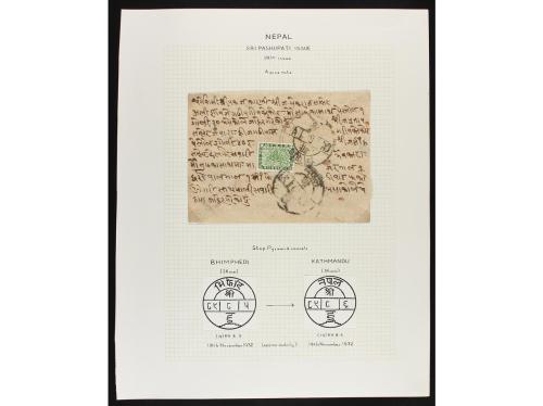 ✉ NEPAL. 1907-41. Ten covers with 4 pies stamps from the 190