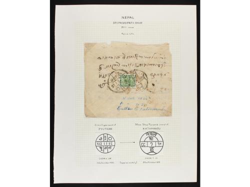 ✉ NEPAL. 1907-41. Ten covers with 4 pies stamps from the 190