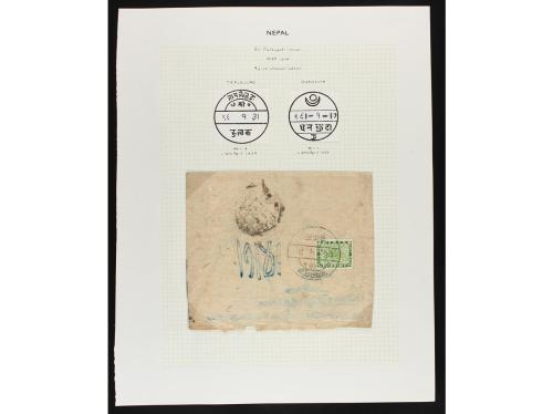 ✉ NEPAL. 1907-41. Ten covers with 4 pies stamps from the 190