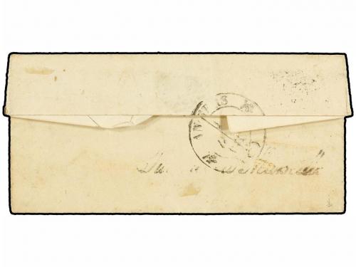 ✉ FRANCIA. 1837. Carta escrita a bordo del buque francés "Da