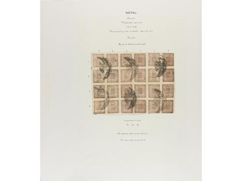 NEPAL. 1917-30. New Printings. Oustanding collection of 2 an