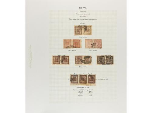 NEPAL. 1917-30. New Printings. Oustanding collection of 2 an