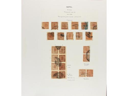 NEPAL. 1917-30. New Printings. Oustanding collection of 2 an