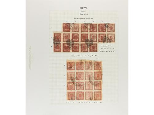 NEPAL. 1917-30. New Printings. Oustanding collection of 2 an