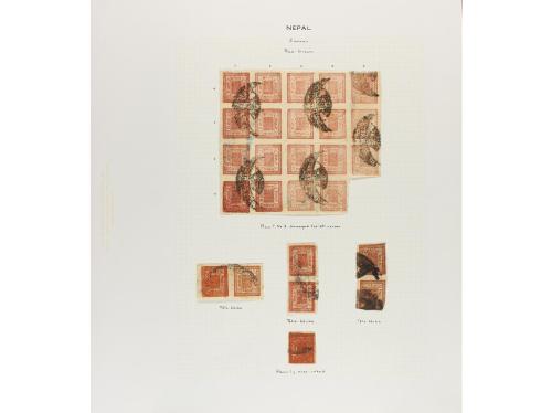 NEPAL. 1917-30. New Printings. Oustanding collection of 2 an