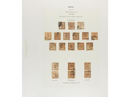 NEPAL. 1917-30. New Printings. Oustanding collection of 2 an