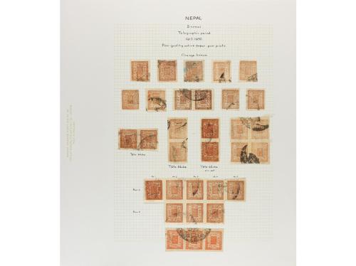 NEPAL. 1917-30. New Printings. Oustanding collection of 2 an