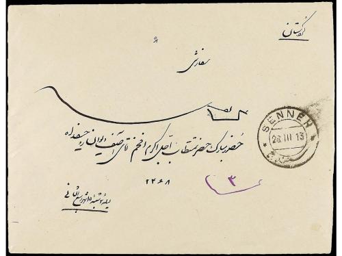 ✉ IRAN. Sc. 482, 487, 493. 1913. GHERVEH to SENNEH. 2 ch., 9